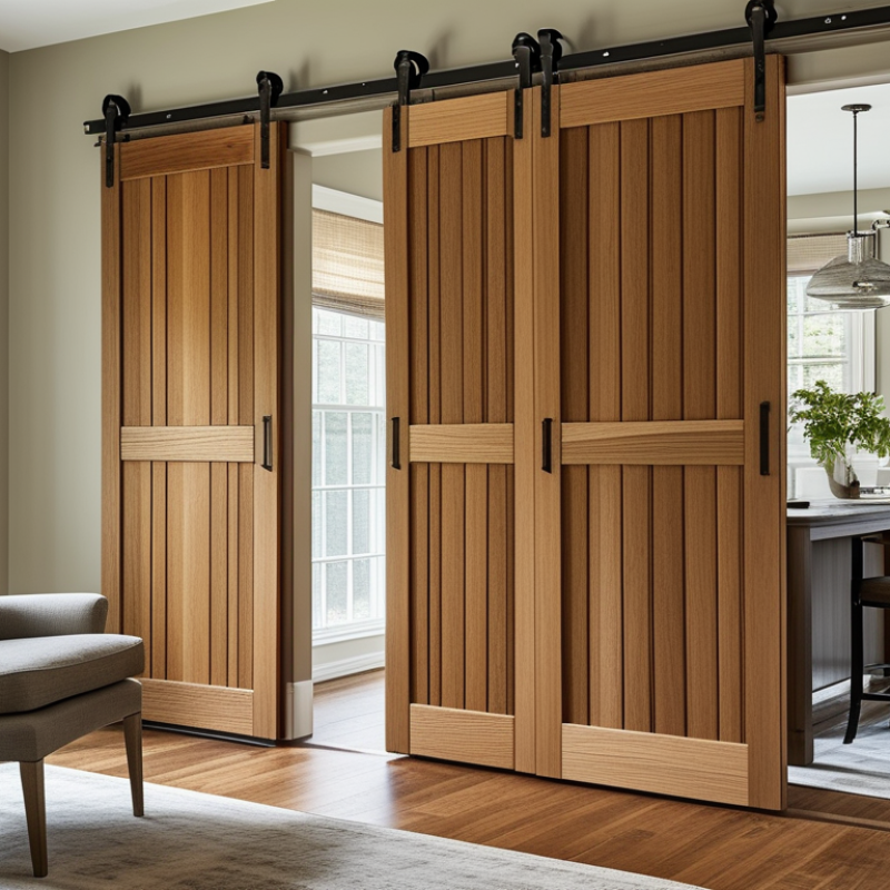 How to Choose an Oak Veneer Acoustic Slatted Barn Door?