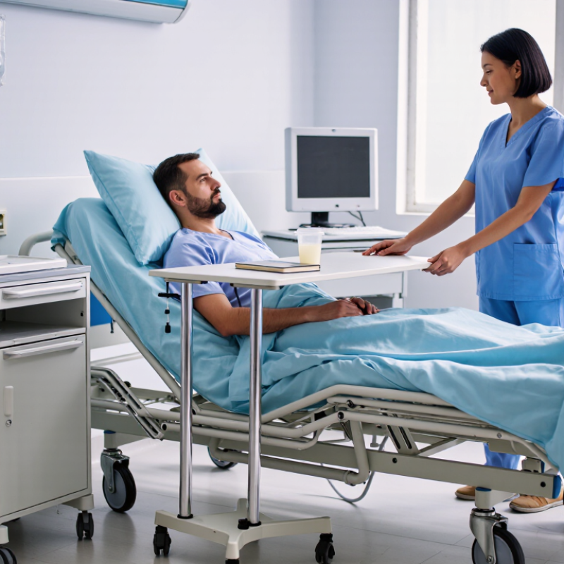How to Adjust the Height of a Medical Bedside Table?