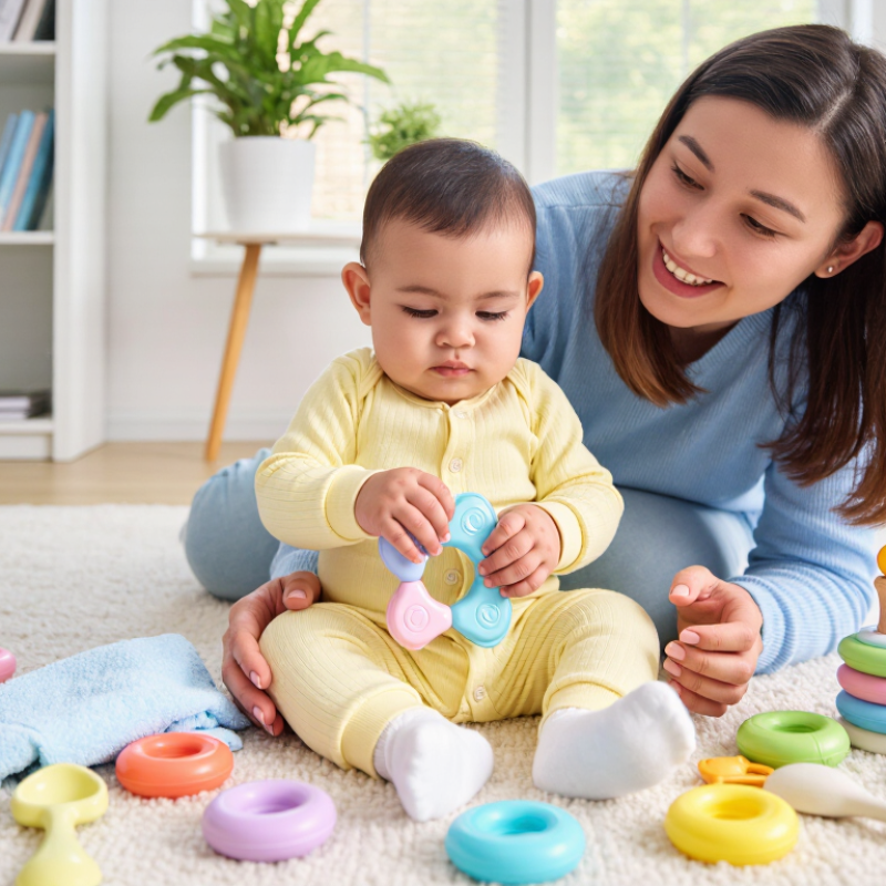Por que brinquedos sensoriais beneficiam bebês?