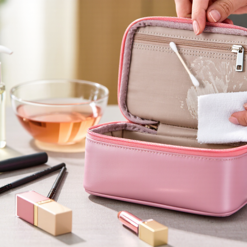 Como limpar uma bolsa de maquiagem impermeável?