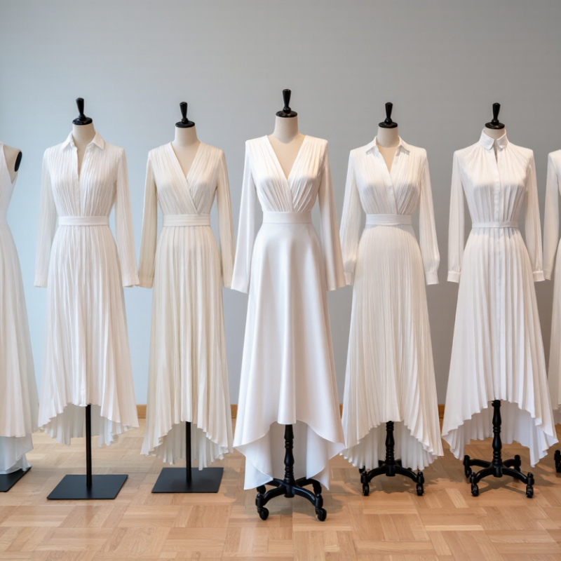 Top 10 White Pleated Dress Styles for Global Buyers