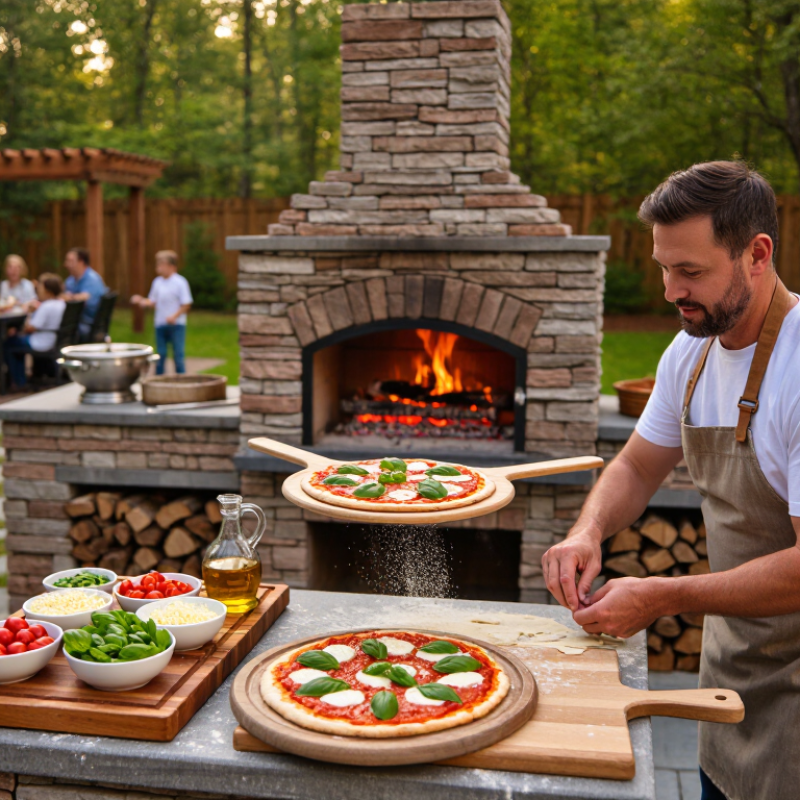 Why Is Cooking Pizza in an Outdoor Fireplace So Popular