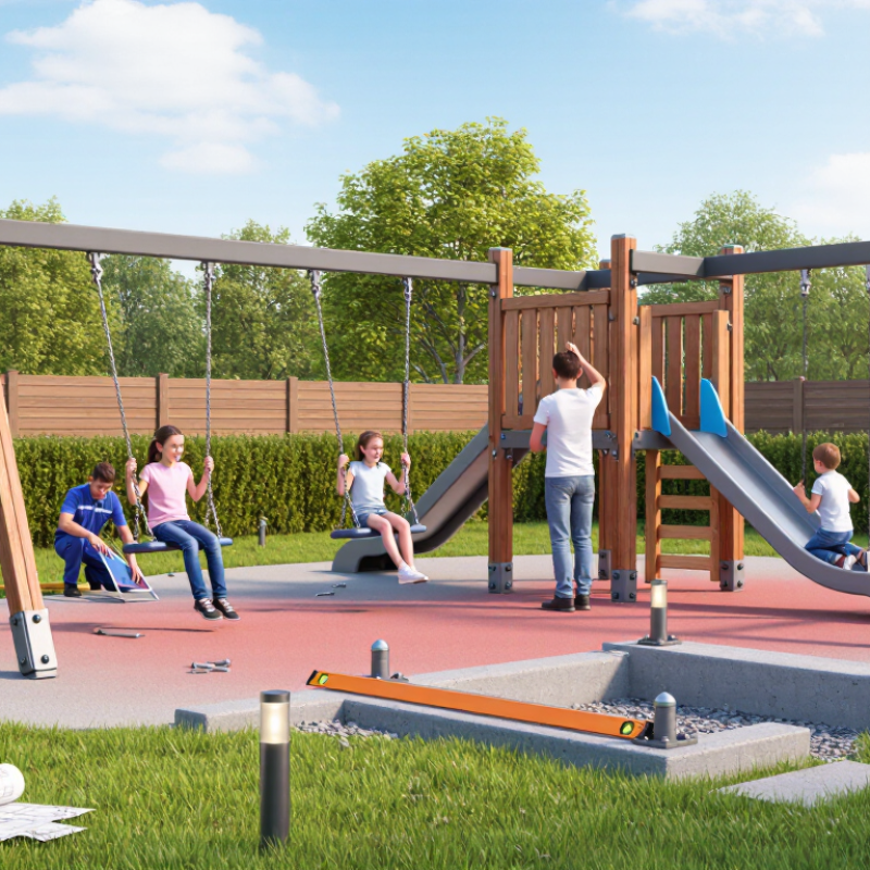 China Top Backyard Swing Sets With Installation Suppliers