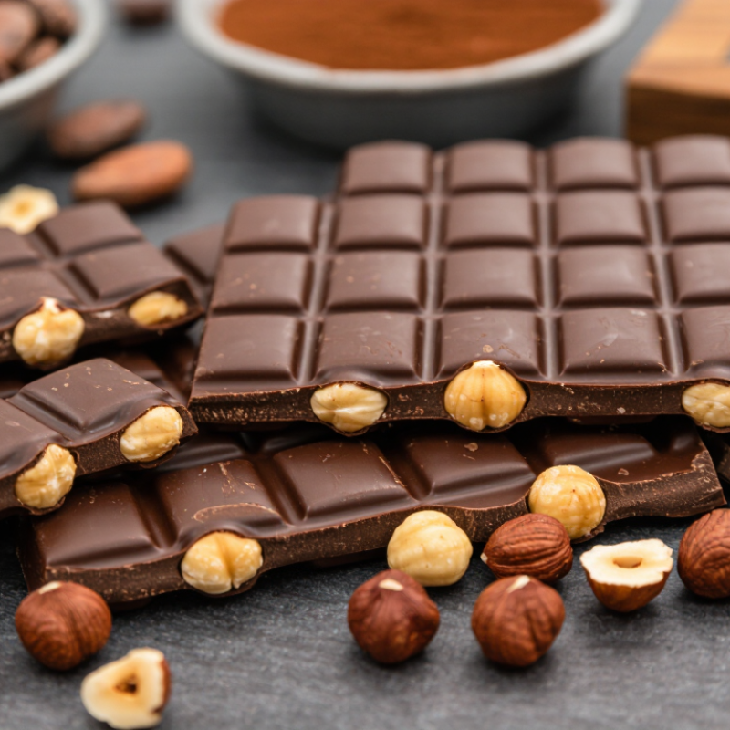 China Top Dark Chocolate Hazelnut Bars Manufacturer