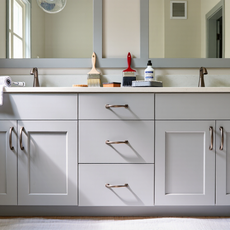How to Paint Bathroom Cabinets