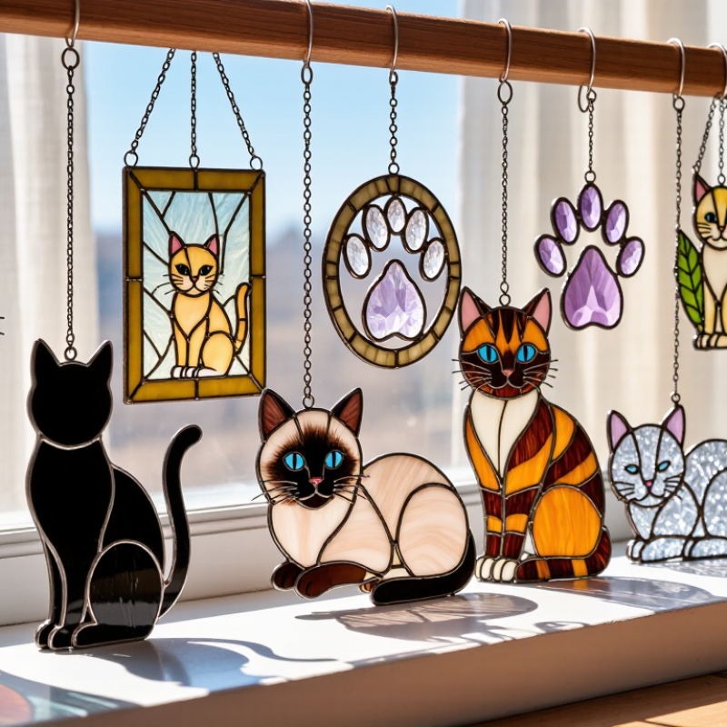 China Top 10 Types of Cat Stained Glass Suncatchers