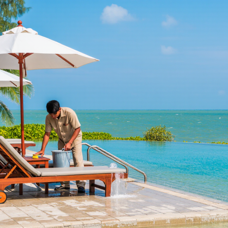 How to Maintain Teak Furniture in a Seaside Resort?