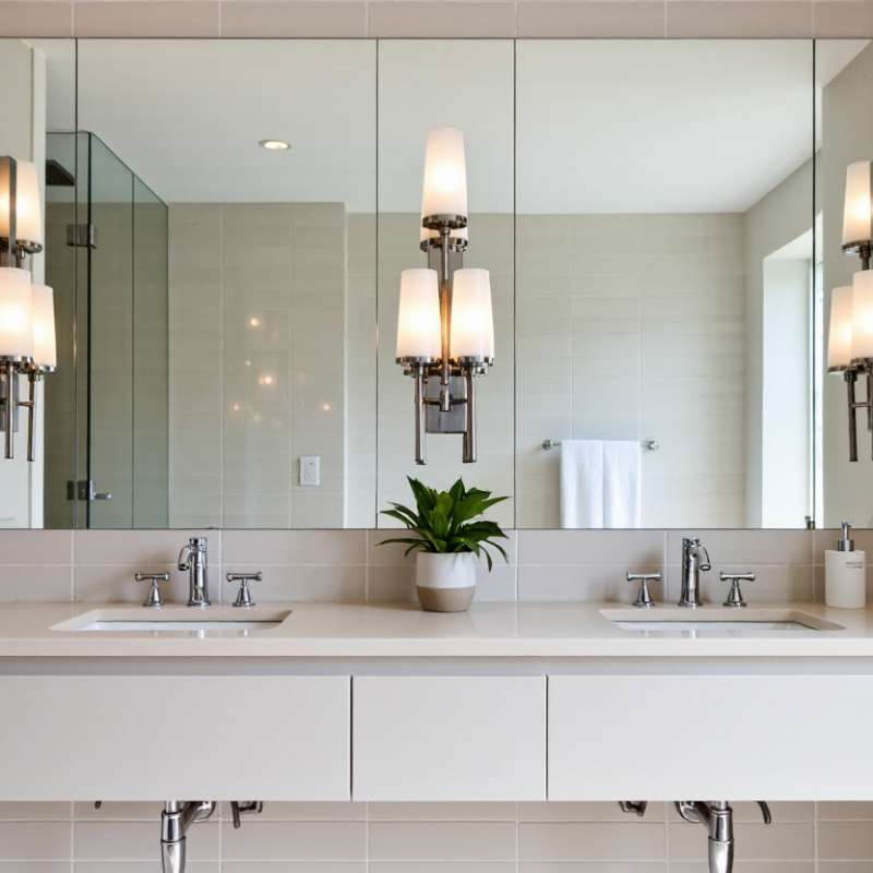 Why Should Wall Sconces Be Placed Beside Bathroom Mirrors?