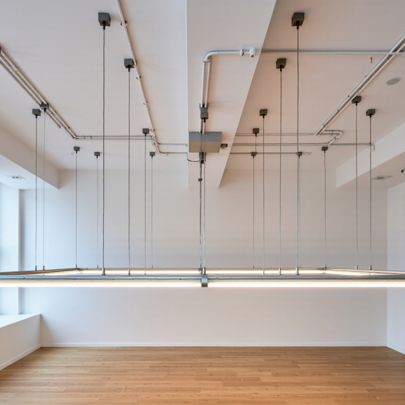 How to Hide Wires for Suspended Linear Lighting?