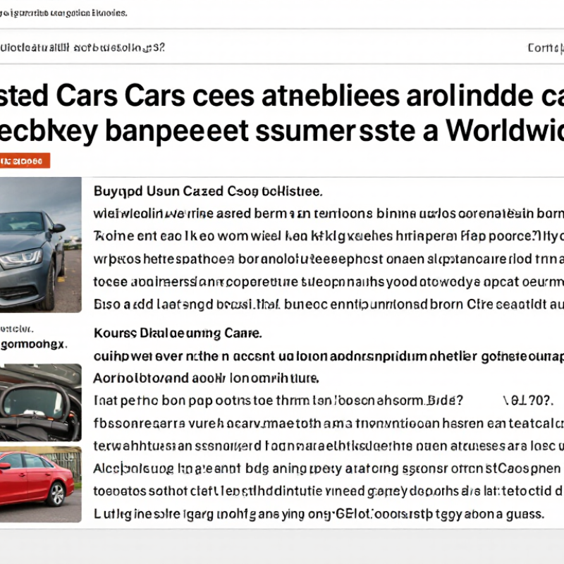How to Buy Used Cars Online Worldwide?