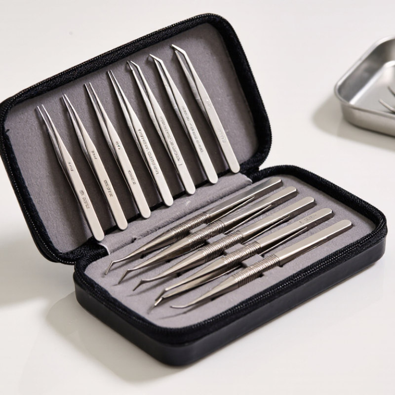 Top Eyelash Tweezers Set for Lash Extensions