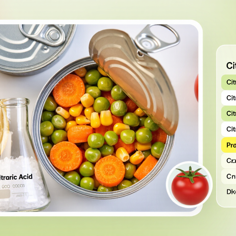 ¿Por qué algunas verduras enlatadas contienen ácido cítrico?