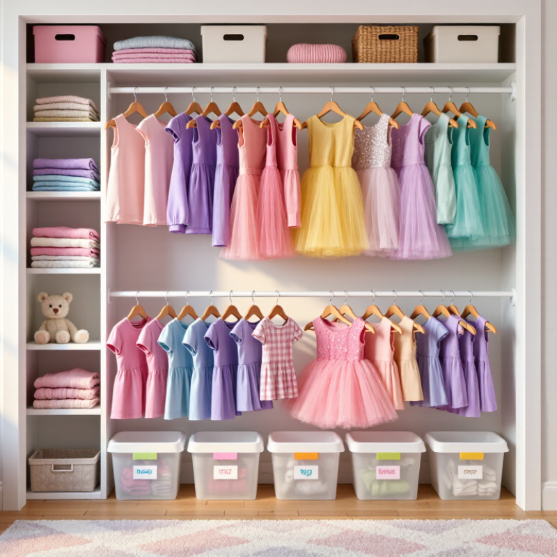 How to Organize a Little Girls Dress Closet?