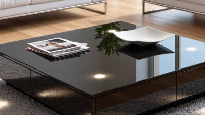 China Top Modern High Gloss Black Coffee Table Supplier