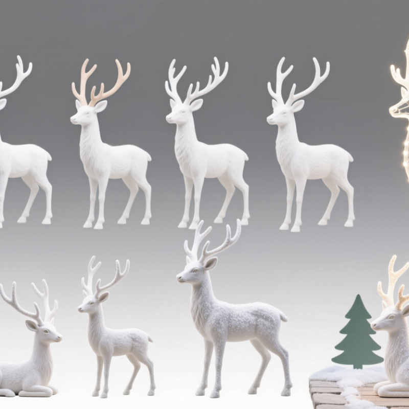 Top 10 White Christmas Deer Decorations for Global Buyers