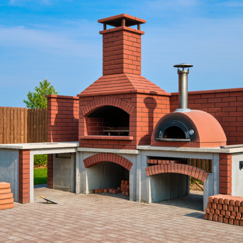 How to Build an Outdoor Brick Fireplace and Pizza Oven?