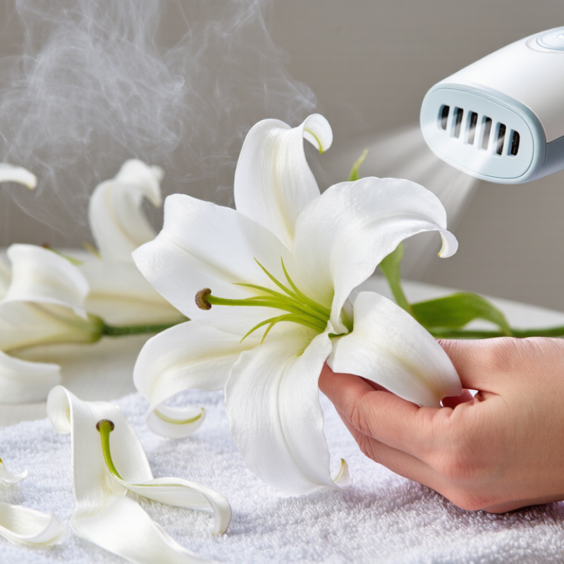 How to Steam Silk Lilies to Remove Shipping Creases?