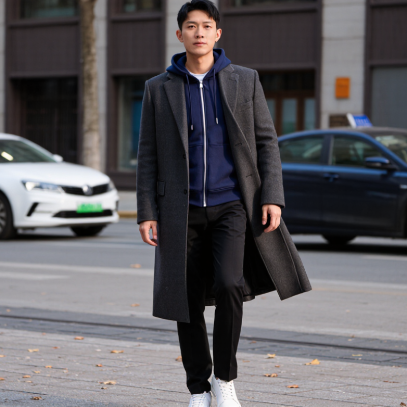 How to Style a Zip Up Hoodie Under a Coat