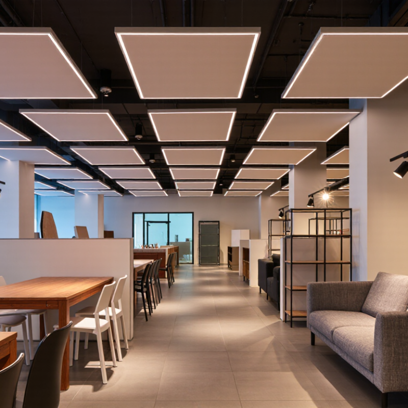 Why Mix Panels and Spotlights in a Showroom?