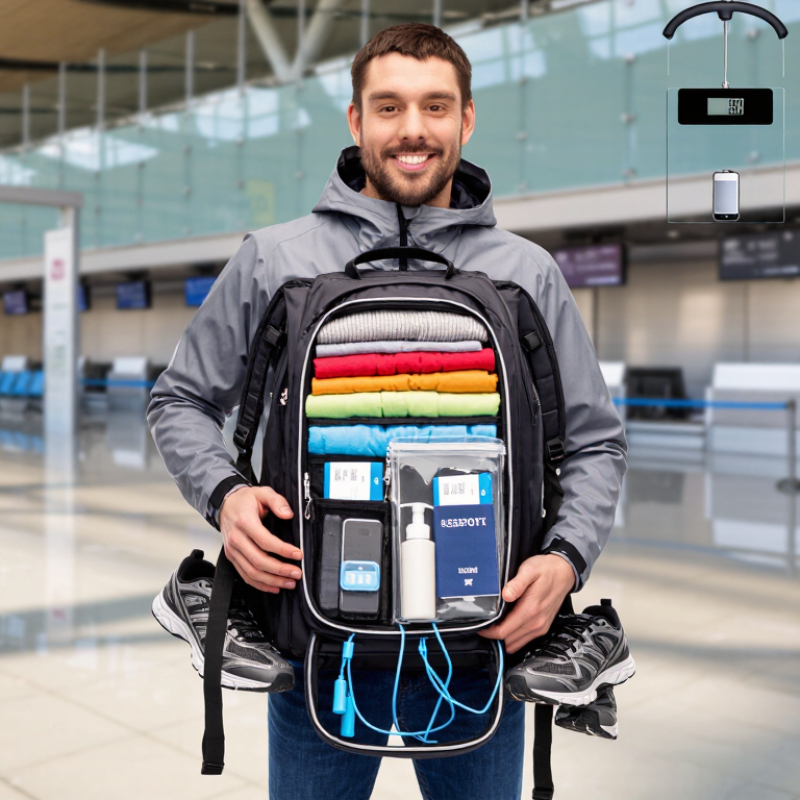 Como organizar uma mochila leve para viagens de avião?