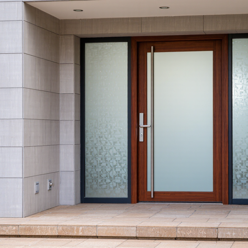 Top 10 Frosted Glass Front Door Designs for Privacy?