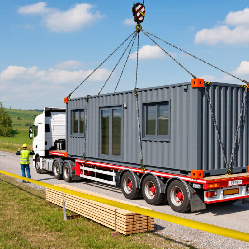 ¿Cómo transportar una casa contenedor plegable al campo?