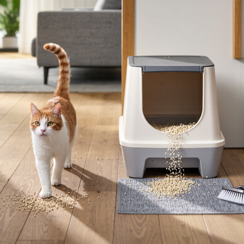 Como evitar que a areia do gato se espalhe pela casa?