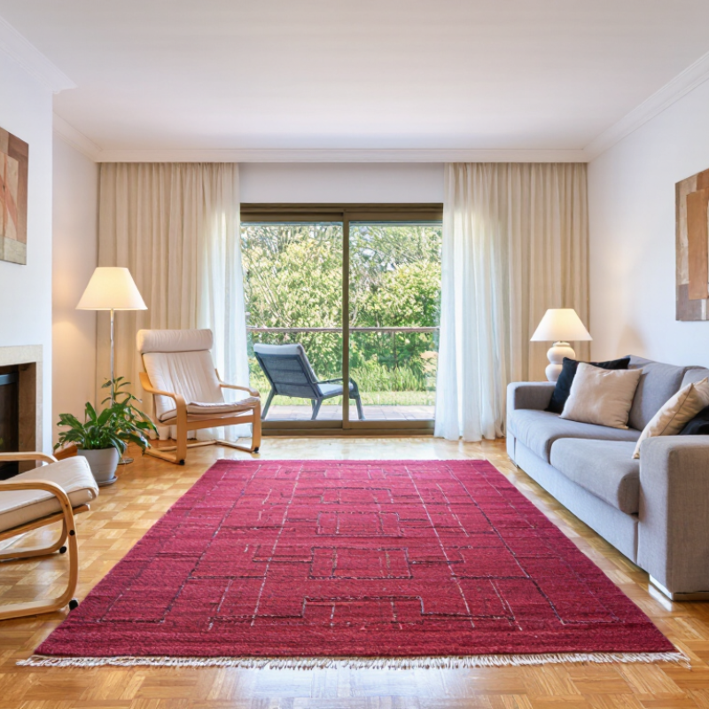 7 Tips for Choosing a Red Living Room Rug