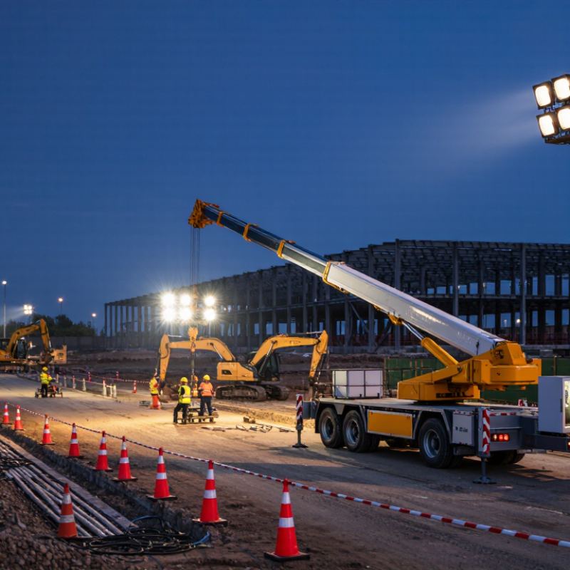 ¿Qué beneficios tiene una torre de luz móvil en obra?