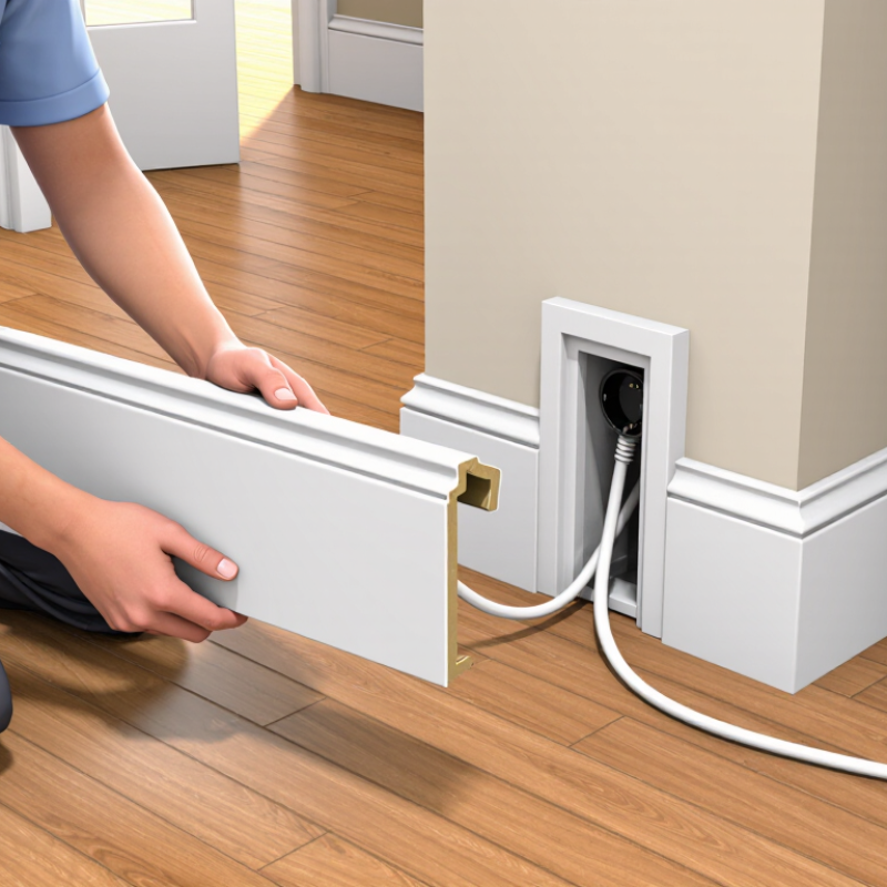 How to Hide Wires with Skirting Boards and Trim?