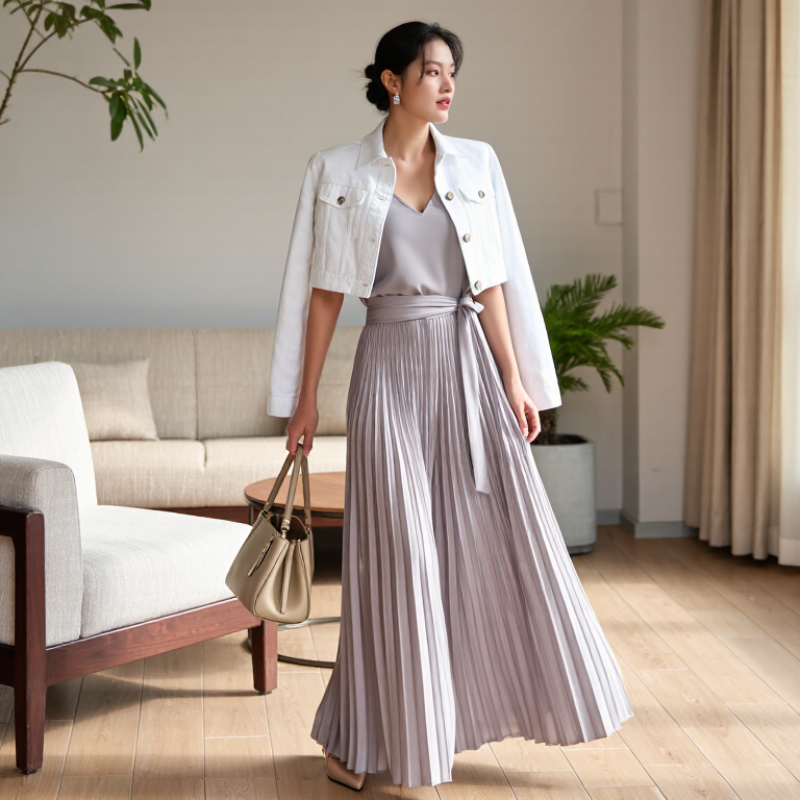 How to Style a Pleated Wide Leg Jumpsuit?
