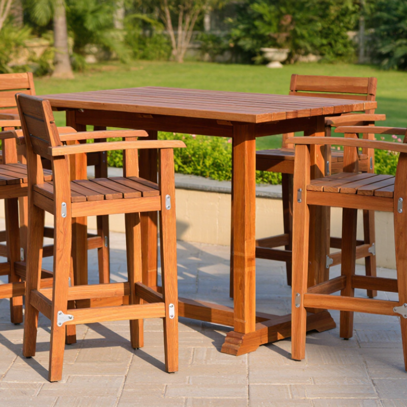 What Are Outdoor Teak Bar Sets?