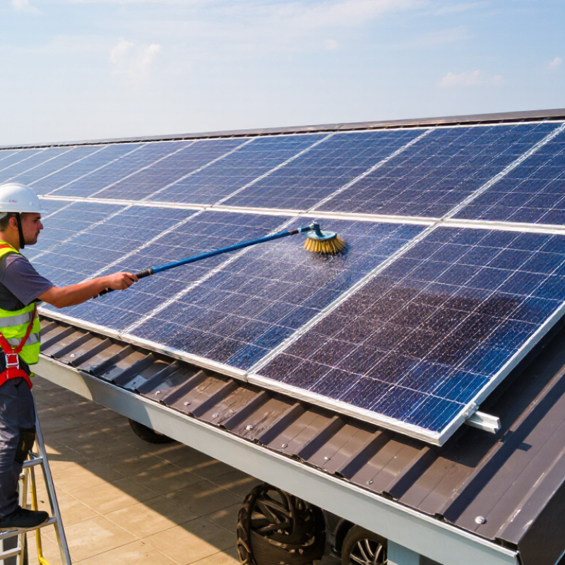 7 Tips to Clean Solar Panels on a High Carport Roof?