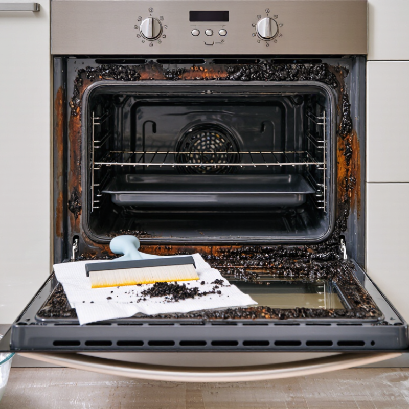 What Is the Best Way to Remove Burnt Food from Oven Walls?