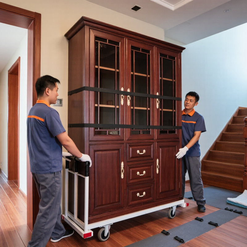 What Is the Safest Way to Move Heavy Solid Wood Chinese Wardrobes?