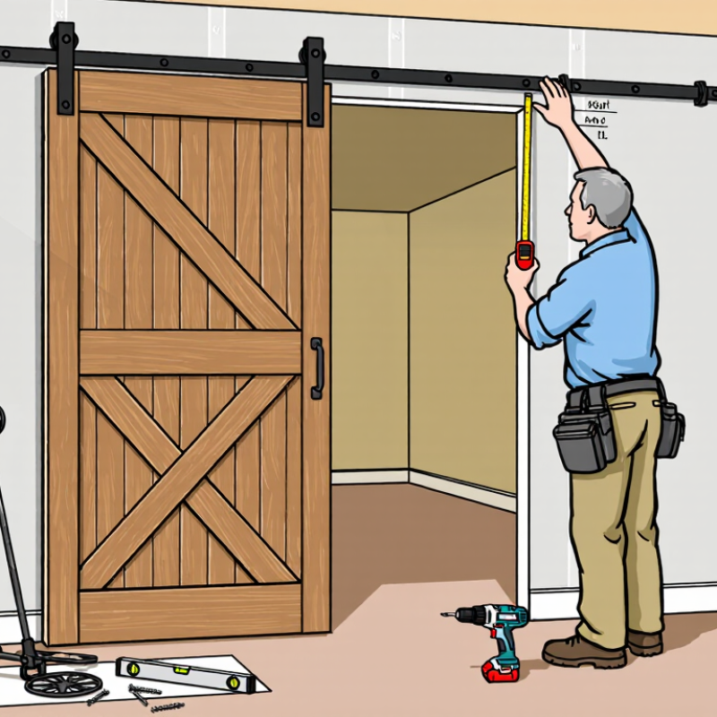 Como instalar um kit de ferragens para porta de celeiro?