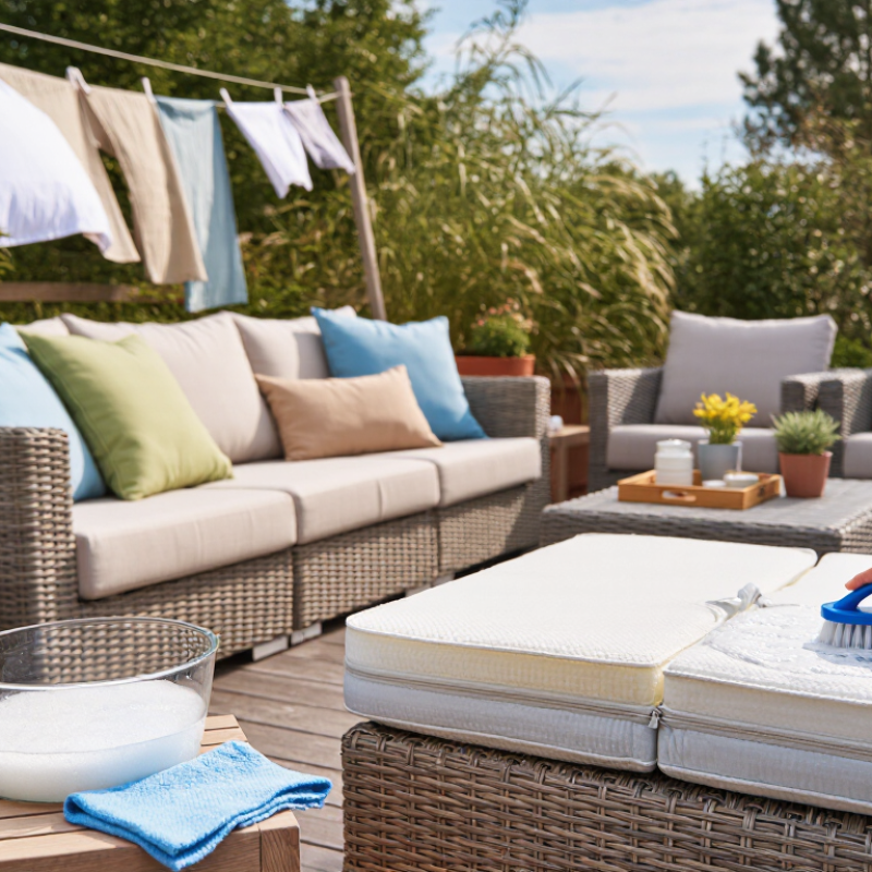 7 Best Ways to Clean Outdoor Furniture Cushions Safely