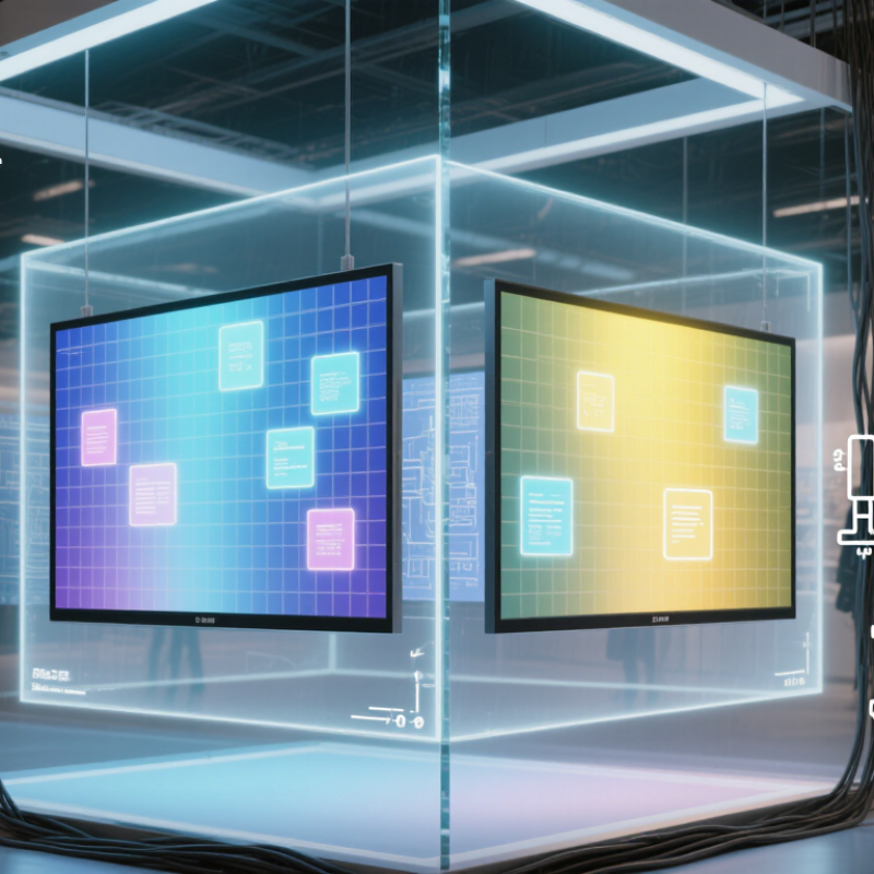 China Top Transparent Double Sided Display Screen Supplier
