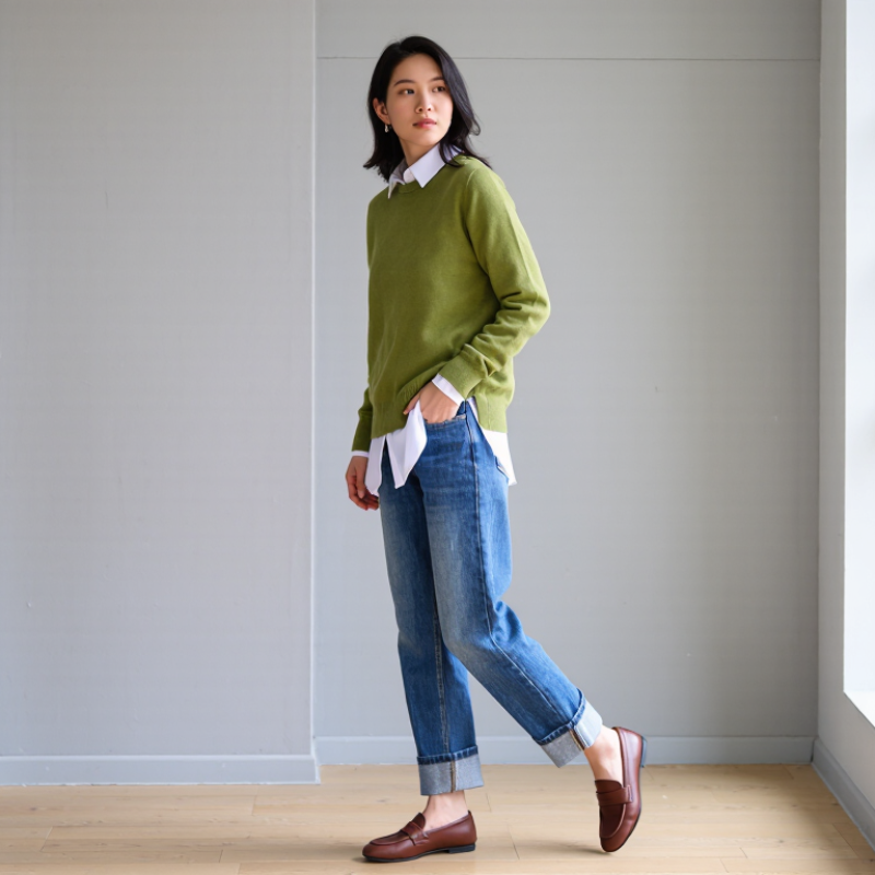 How to Style an Olive Long Sleeve Top