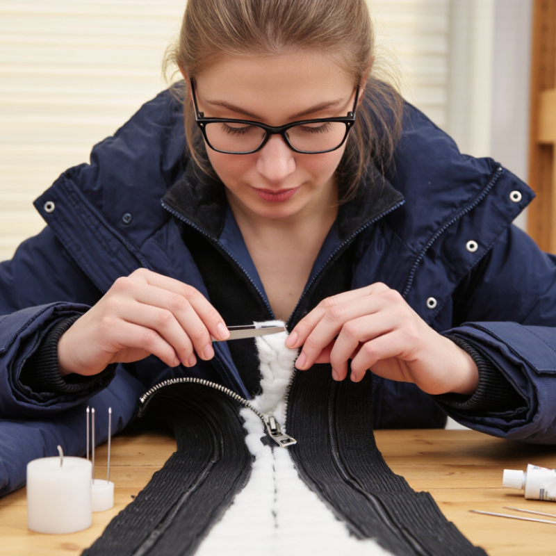 How to Fix a Stuck Zipper on a Winter Coat?
